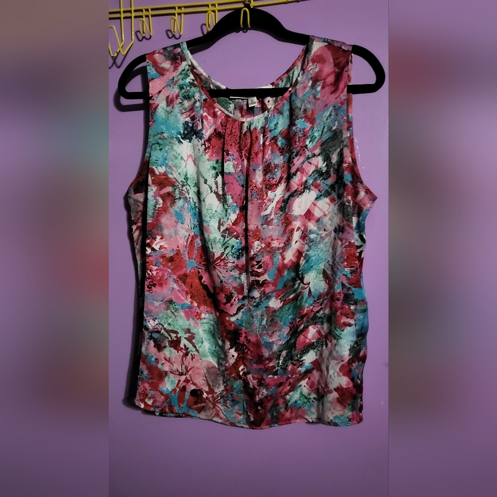 Nine West Mutli Colored Print Blouse